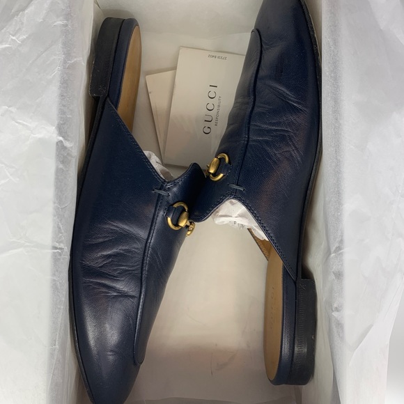 Gucci Princetown loafer mules, navy blue, size 41 1/2 - Picture 11 of 12
